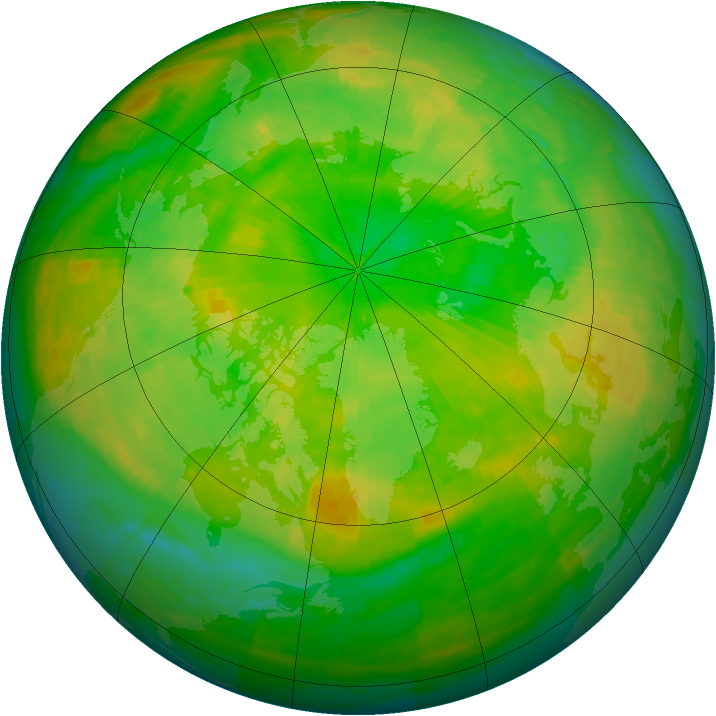 Arctic ozone map for 17 June 1994